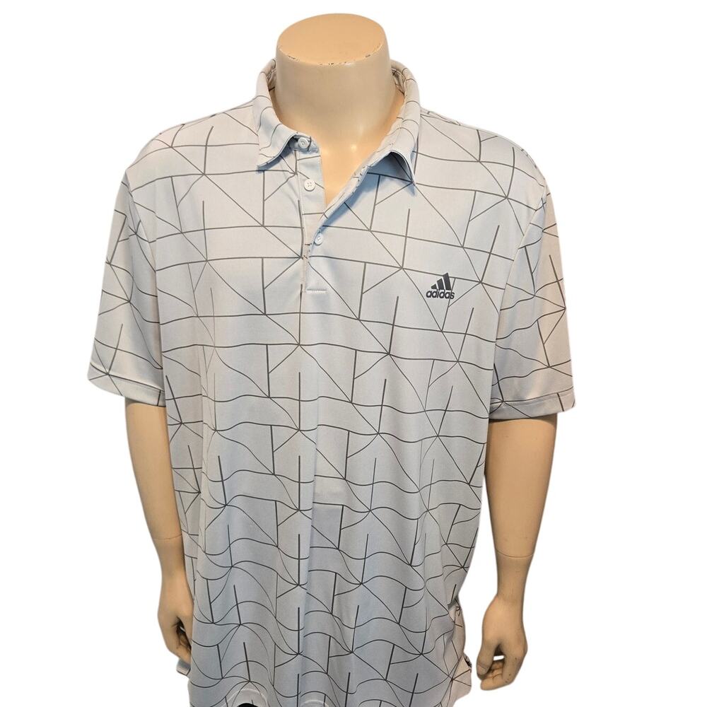 Adidas Jaquard Golf Polo Geometric Men's 2XL